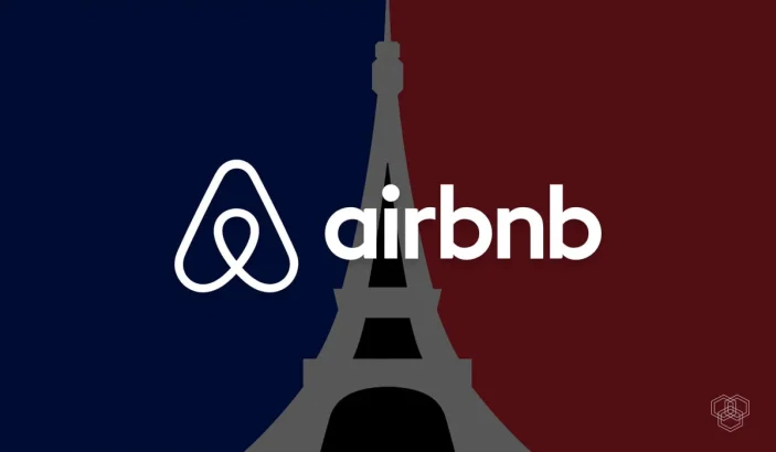an image with paris eiffel tower and airbnb logo