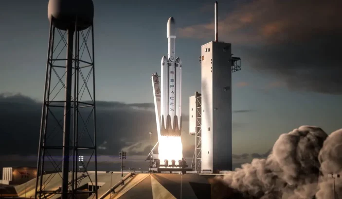 A picture of SpaceX rocket igniting for a mission to Space