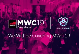 An image with logo of TechEngage and MWC 2019 logo