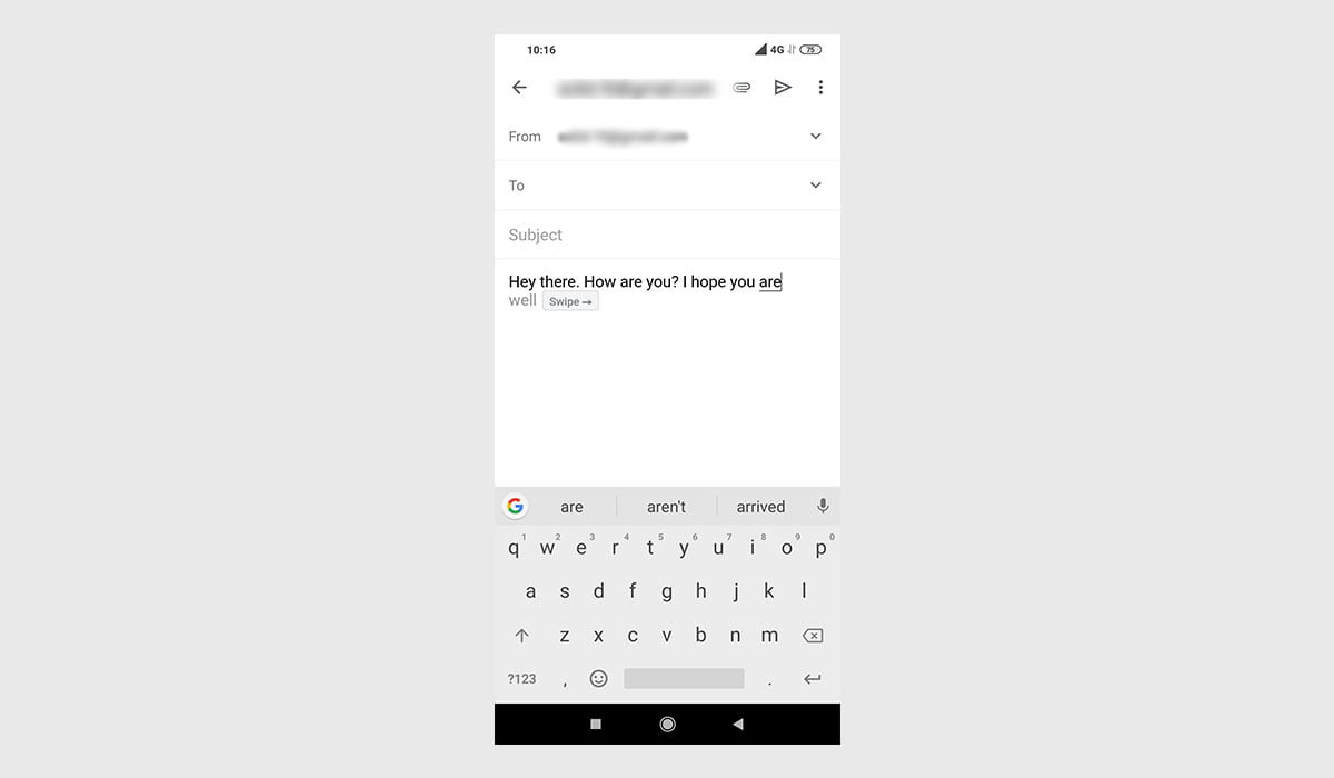 Smart Compose Feature In Action On Gmail For Android