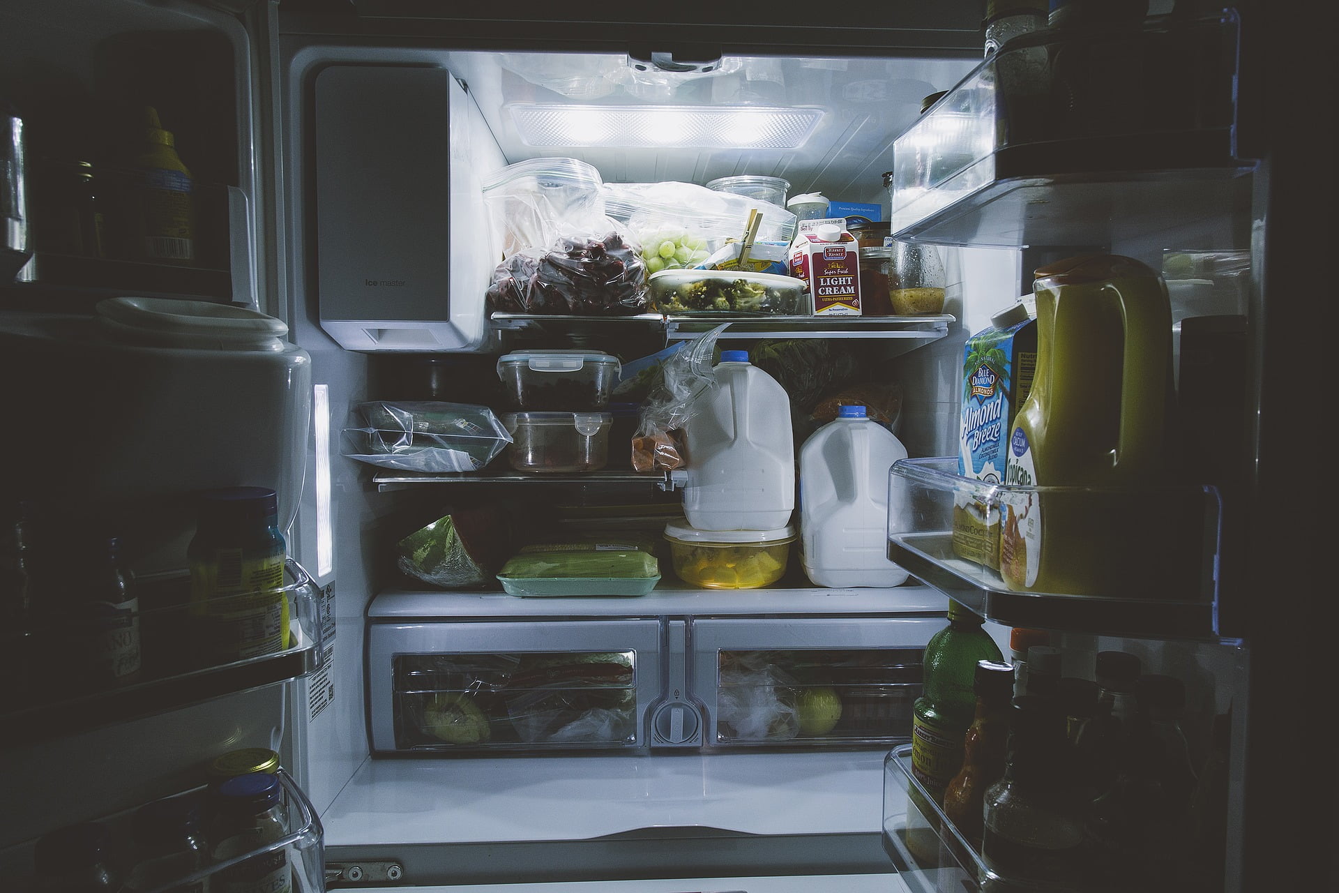 A Picture Of A Refrigerator Full Of Food