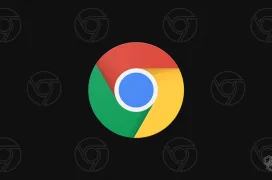 An illustration of Google Chrome dark mode with Chrome logos