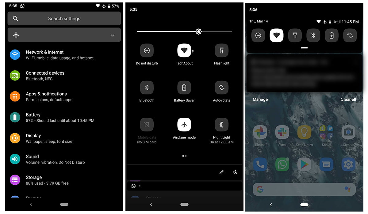 Screenshots Of System Wide Dark Mode In Android Q Beta 1 By Muhammad Abdullah