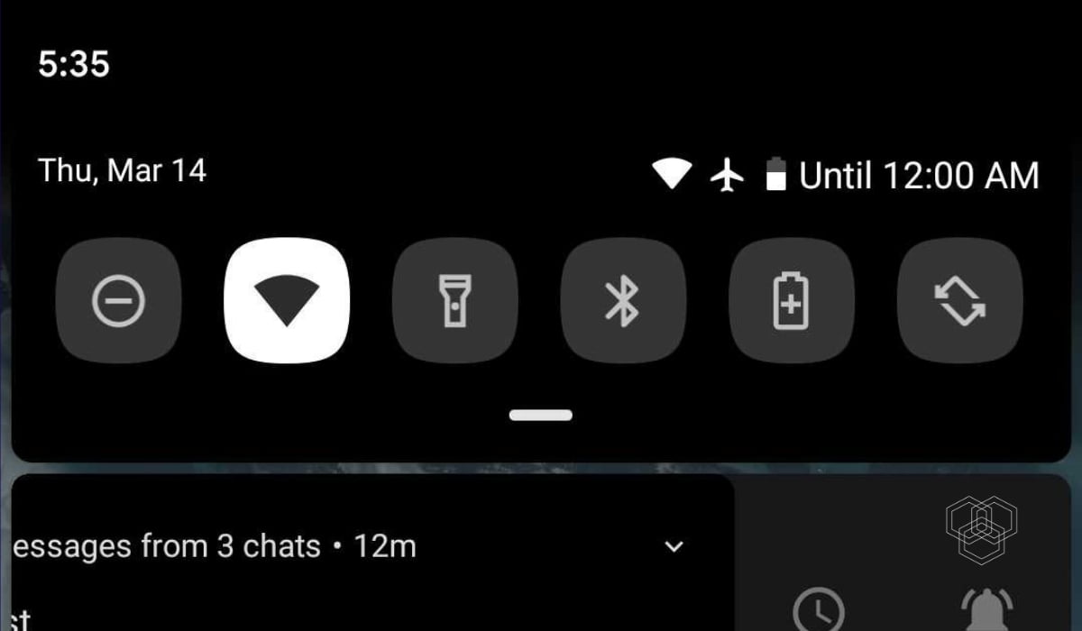 A Screenshot Of Notification Toggle Panel On Android Q Beta 1 With Estimated Time In The Corner Of The Screen