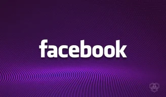 An illustration of facebook logo with dotted background