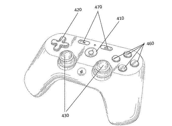 A Sketch Of Project Stream Game Controllers From Patent Application Submitted By Google To United States Patent Applications