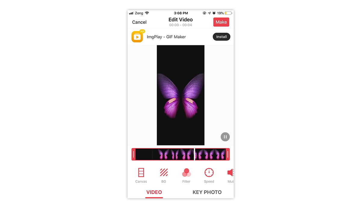 Repeat Options Screen In Intolive Showing No Repeat Selected For Wallpaper Conversion