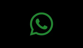 An illustration of WhatsApp icon with black background