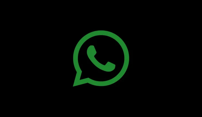 An illustration of WhatsApp icon with black background