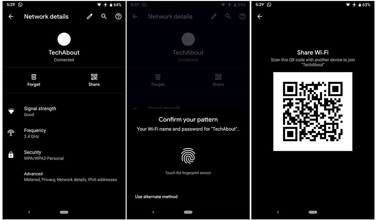 Screenshots Of Share Wifi On Android Q Beta 1 By Abdugeek