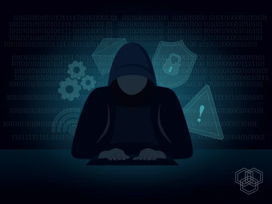 An illustration representing a hacker