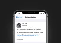 A photo of iPhone prompting iOS 13.1 update