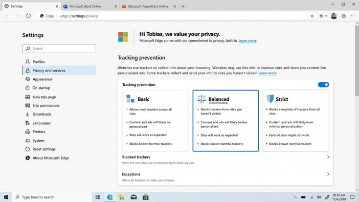 microsoft edge browser now available users