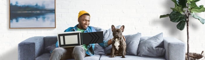 A Person Sitting On A Sofa