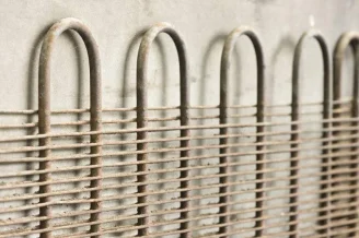 industrial view of boiler and pipes