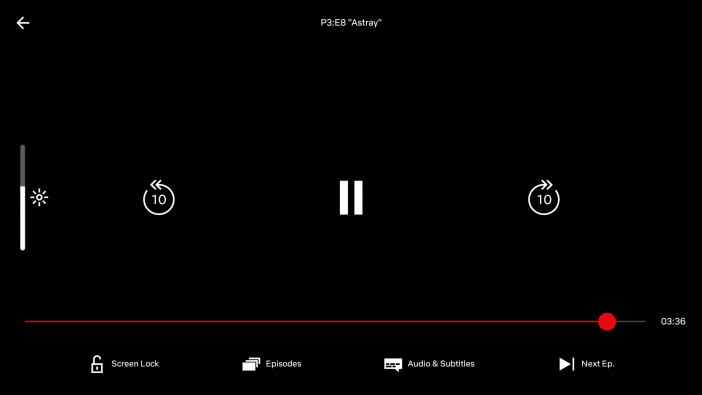 Netflix Screen Lock Button