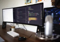 A computer screen with code