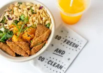white ceramic bowl with food
