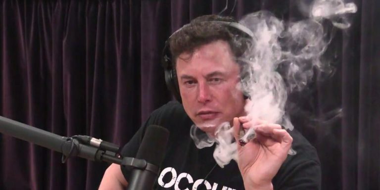 Elon Musk smoking weed on Joe Rogan show