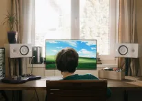A boy using a personal computer
