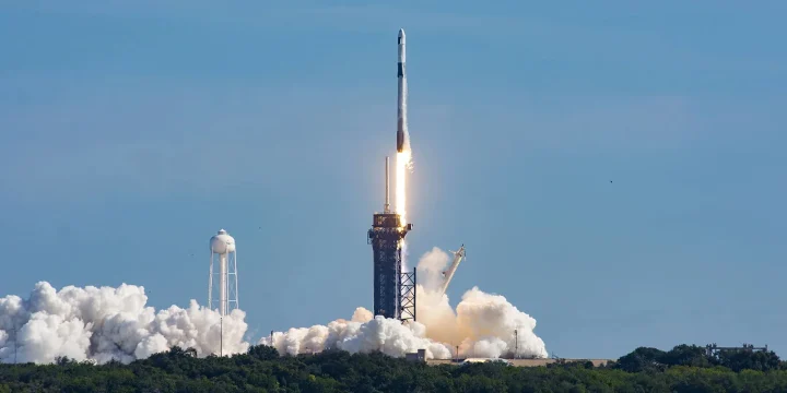 SpaceX Rocket about to take off