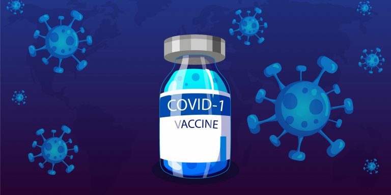 Coronavirus vaccine illustration