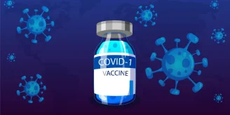Coronavirus vaccine illustration