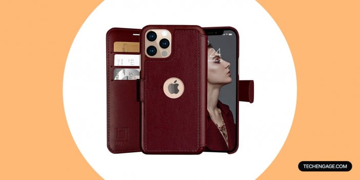 LUPA iPhone 12/12 Pro Faux Leather Flip Wallet Case