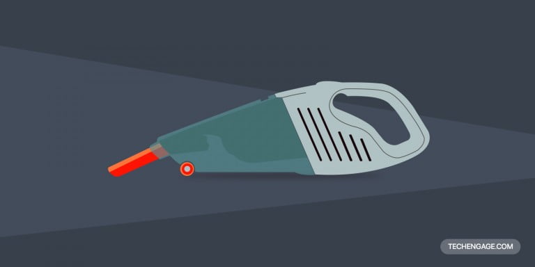 An illustration of a car vacuum cleaner