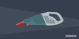 An illustration of a car vacuum cleaner