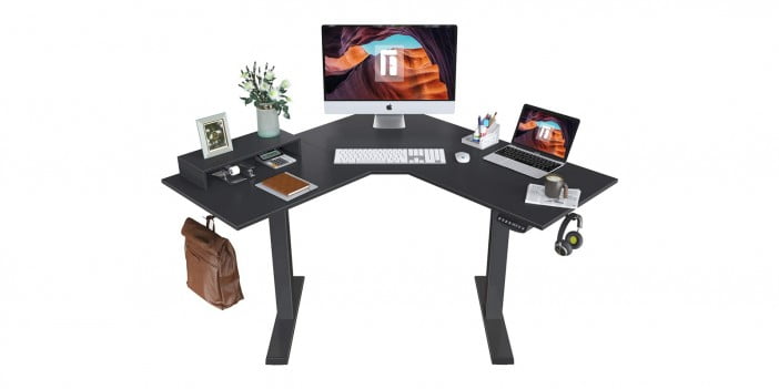 FEZIBO L-Shaped Electric Standing Desk