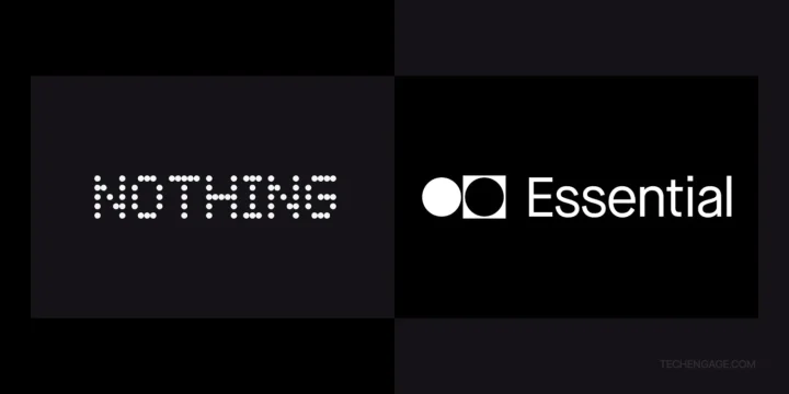 The company logos of Nothing and Essential