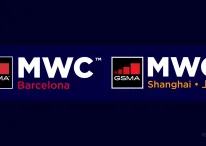 The logos of MWC Barcelona and MWC Shanghai