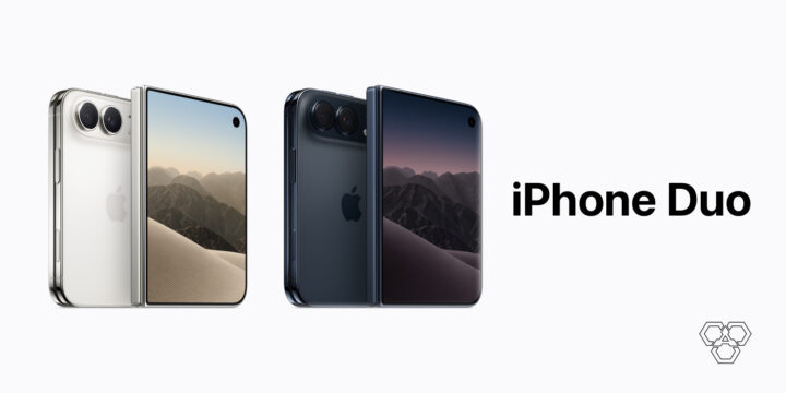 Evolution Of The Iphone: Every Model From 2007 To Iphone Duo (2026) 45 Foldable Iphone Duo In Star White And Night Sky, Shown Open