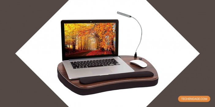 An Image of Sofia Sam oversized memory foam lapdesk with usb light