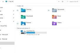 A Screenshot of new icons of file explorer folder in windows 10