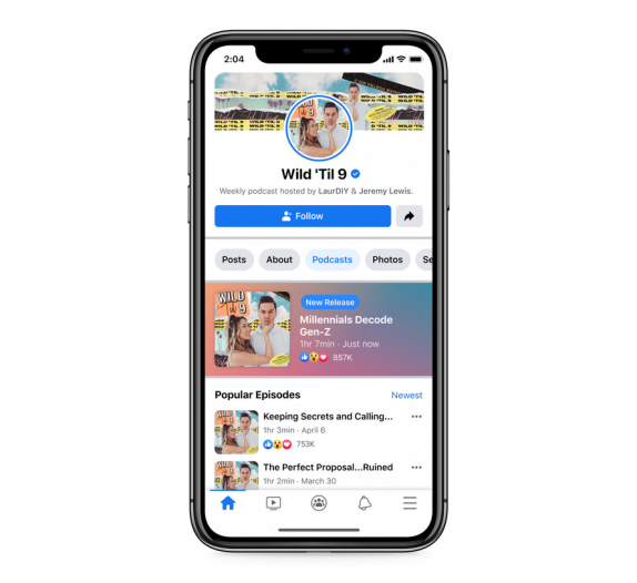 Podcast Feature In Facebook