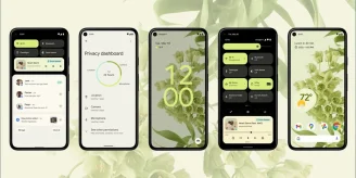 The screenshot of UI updates in Android 12