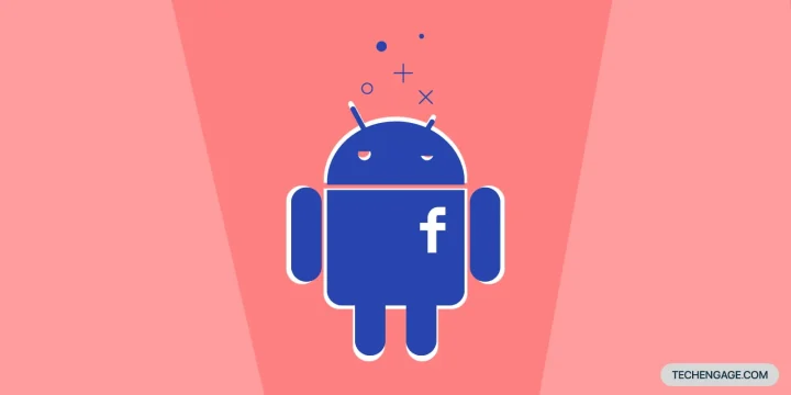 An icon of Android featuring Facebook shortened icon on it