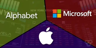 An image showing Alphabet, Microsoft, Apple quarterly reports