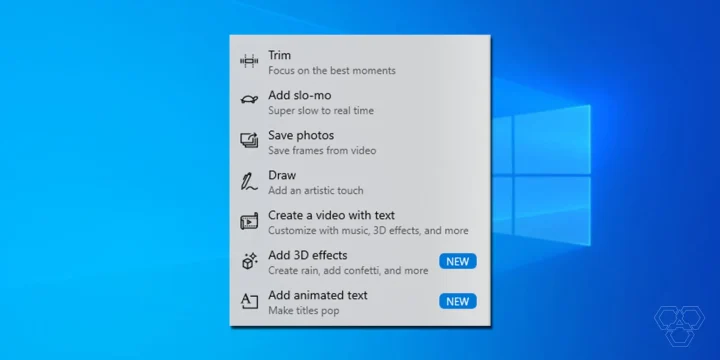 Hidden Video Editor in Windows 10