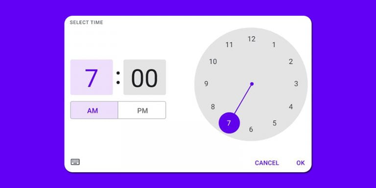 Material You Time Picker