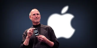 Steve Jobs showing 1st generation iPhone at MacWorld conference