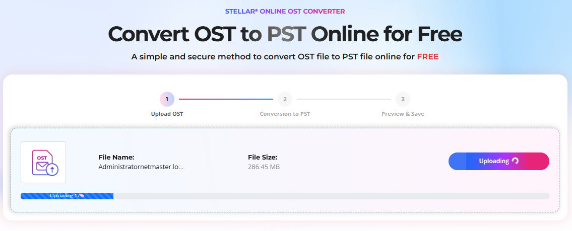 Stellar Converter For Ost Review: Online And Desktop Tools, Tested 3 Stellar Online Upload |