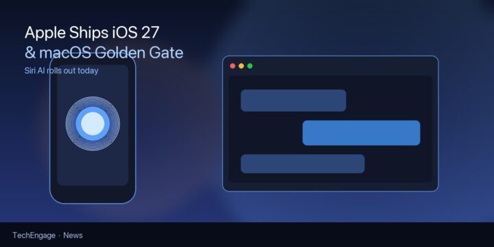 Siri AI concept on iPhone and Mac — TechEngage news illustration