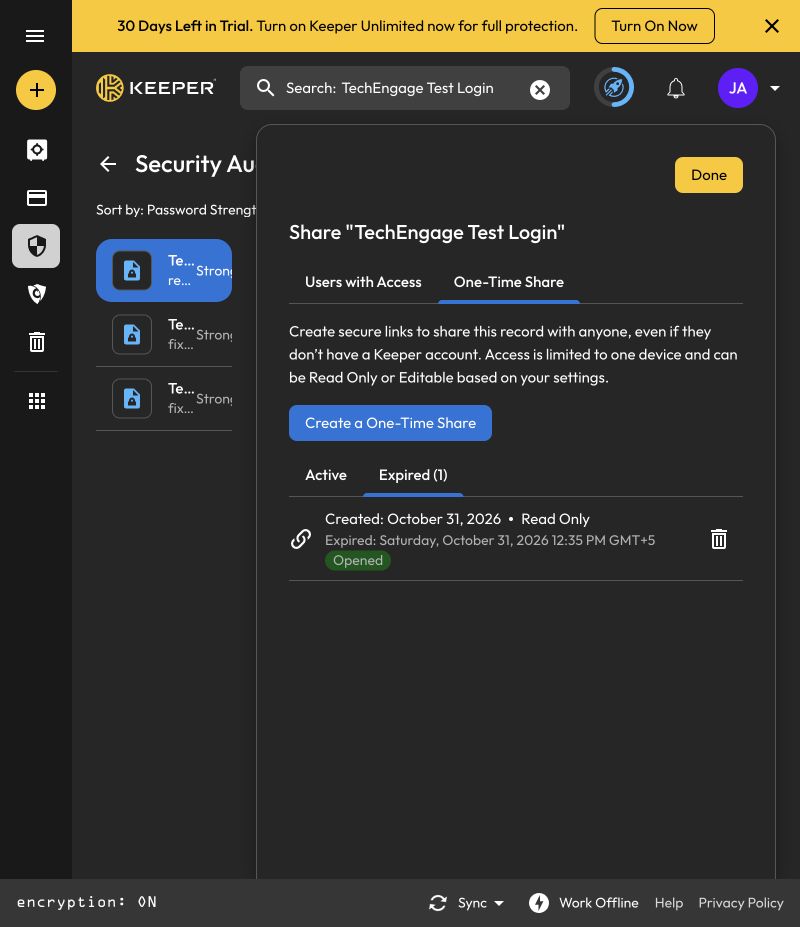 Keeper Listing The Opened Dummy Share Under Show Expired After Its Scheduled End