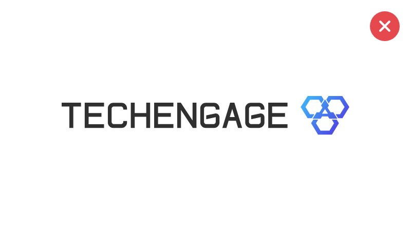 Techengage Brand Kit 44 Incorrect Logo Use Example: Don'T Rearrange The Icon And Wordmark
