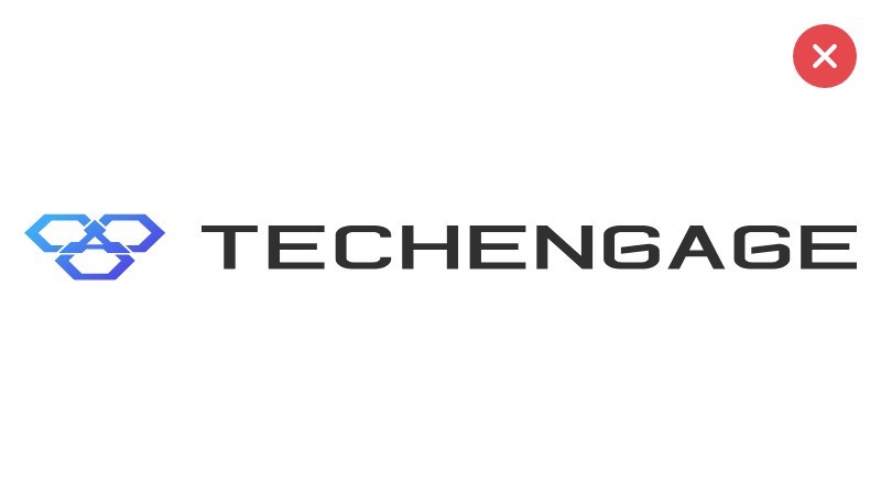 Techengage Brand Kit 39 Incorrect Logo Use Example: Don'T Stretch Or Squash The Logo