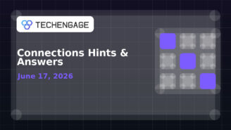 Connections Hints & Answers featured image for June 17, 2026 with TechEngage logo watermark