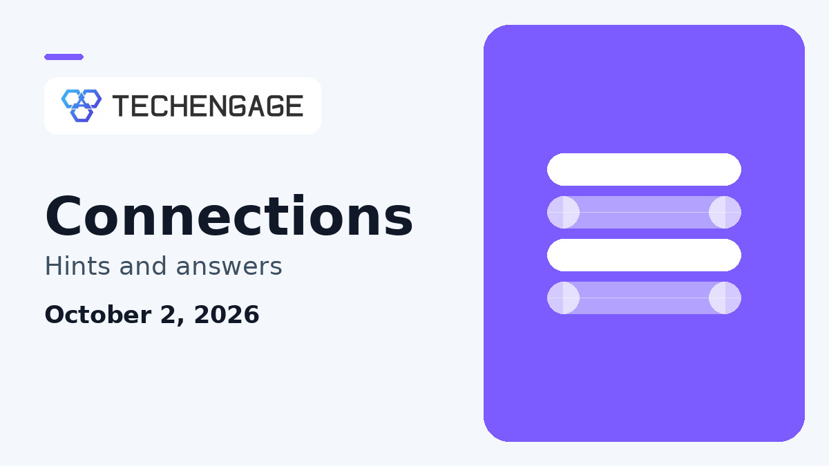 Connections Hints Today: Clues and Answer for October 2, 2026